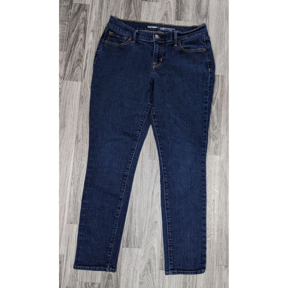 Old Navy Womens Size 6 Short Curvy Mid Rise Pockets Denim Blue Jeans